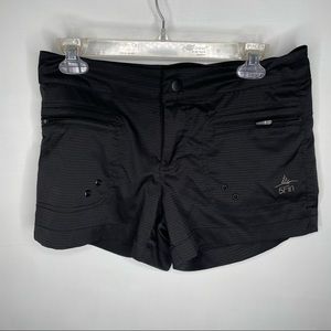 5in black water repellent shorts in size 4 New without tags